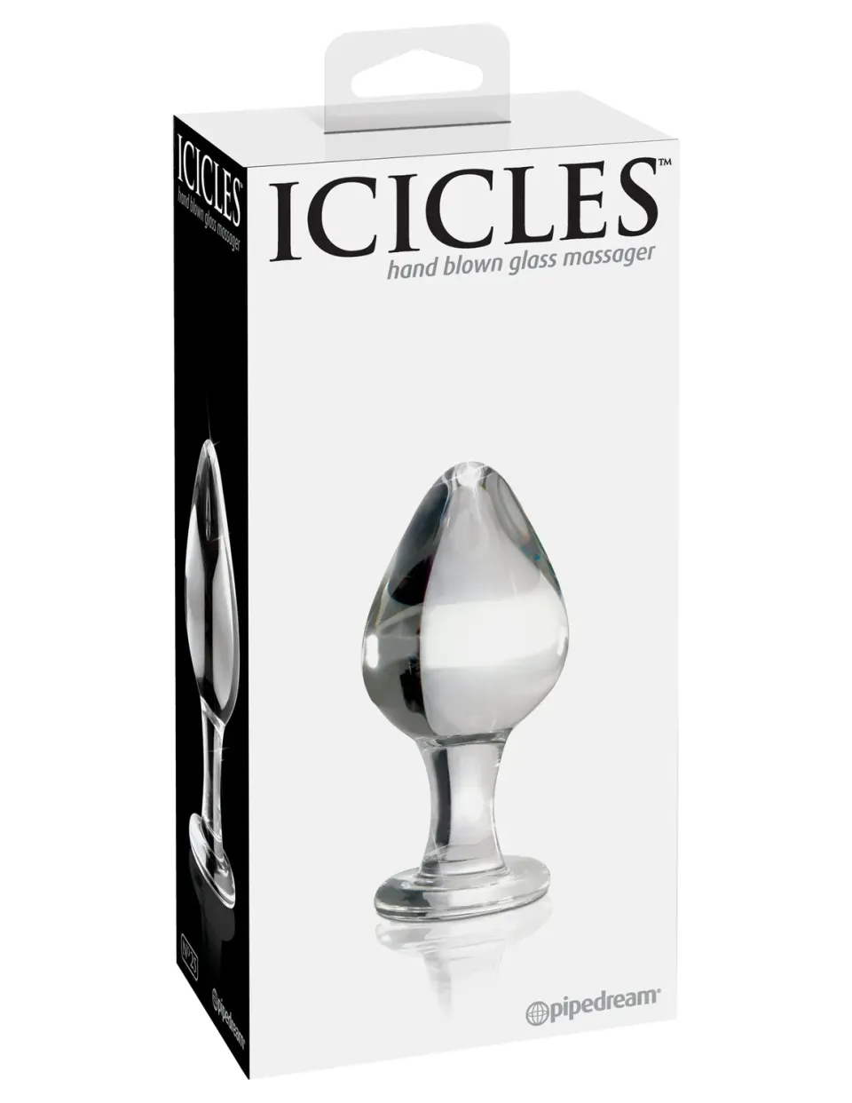 Pipedream Icicles No. 25 glazen buttplug transparant klein