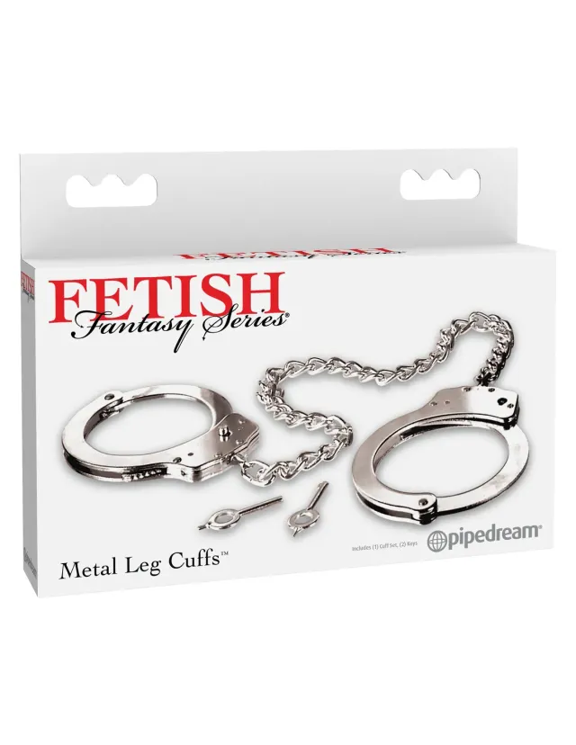 Pipedream Fetish Fantasy Metal Leg Cuffs enkelboeien staal zilver