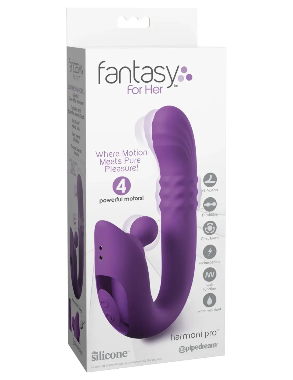 Pipedream Fantasy For Her Harmoni Pro vibrator paars G-spot