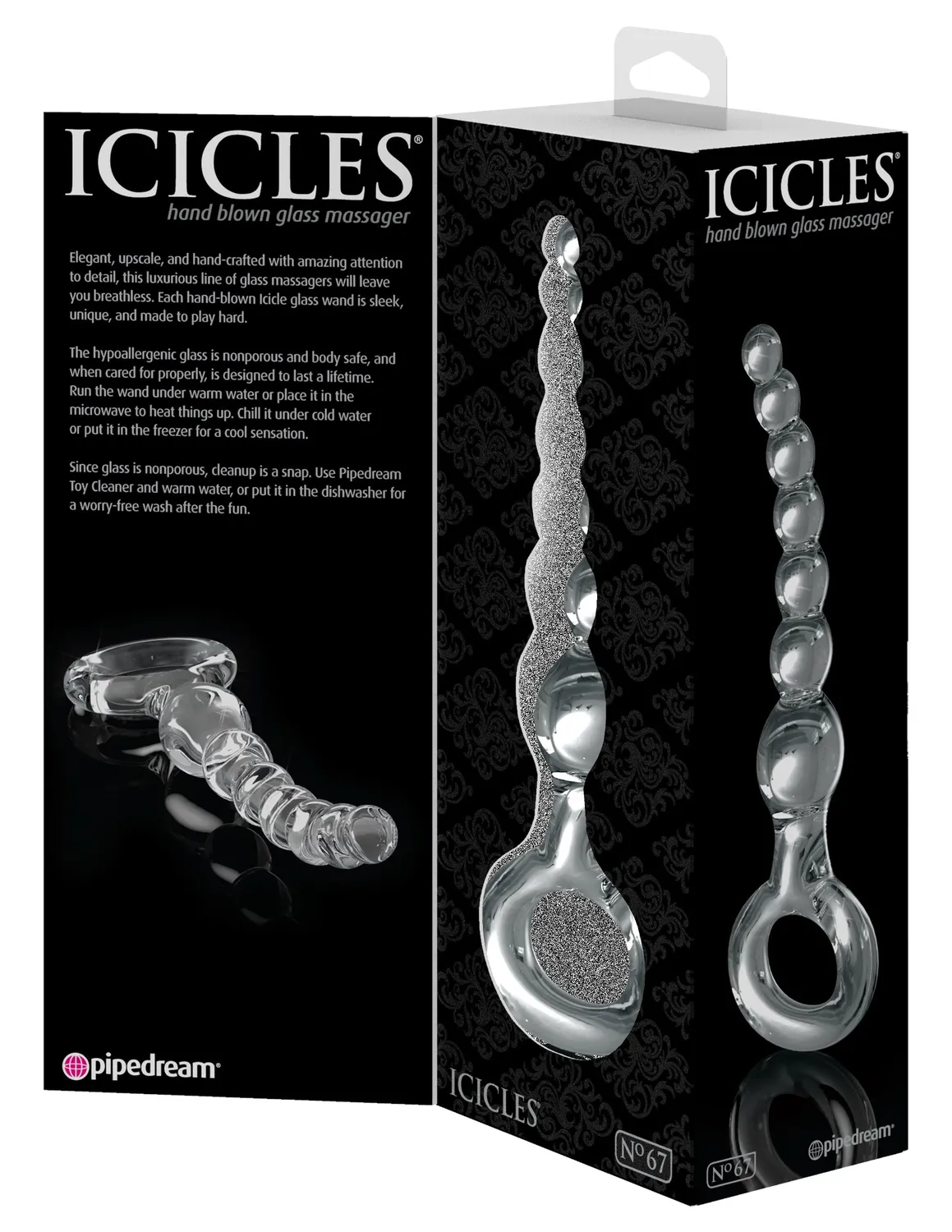 Pipedream Icicles No. 67 glazen dildo transparant