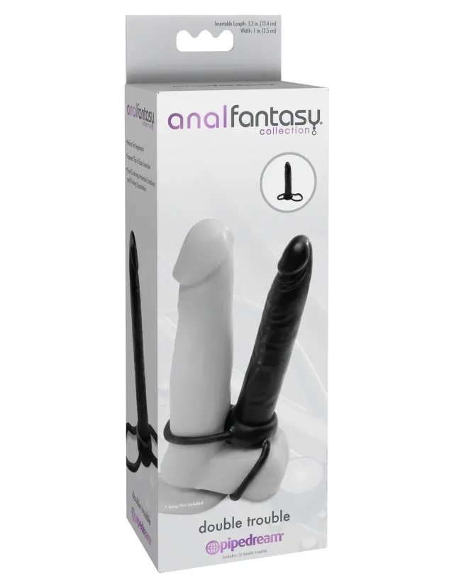 Pipedream Anal Fantasy Double Trouble dildo strap-on met ringen