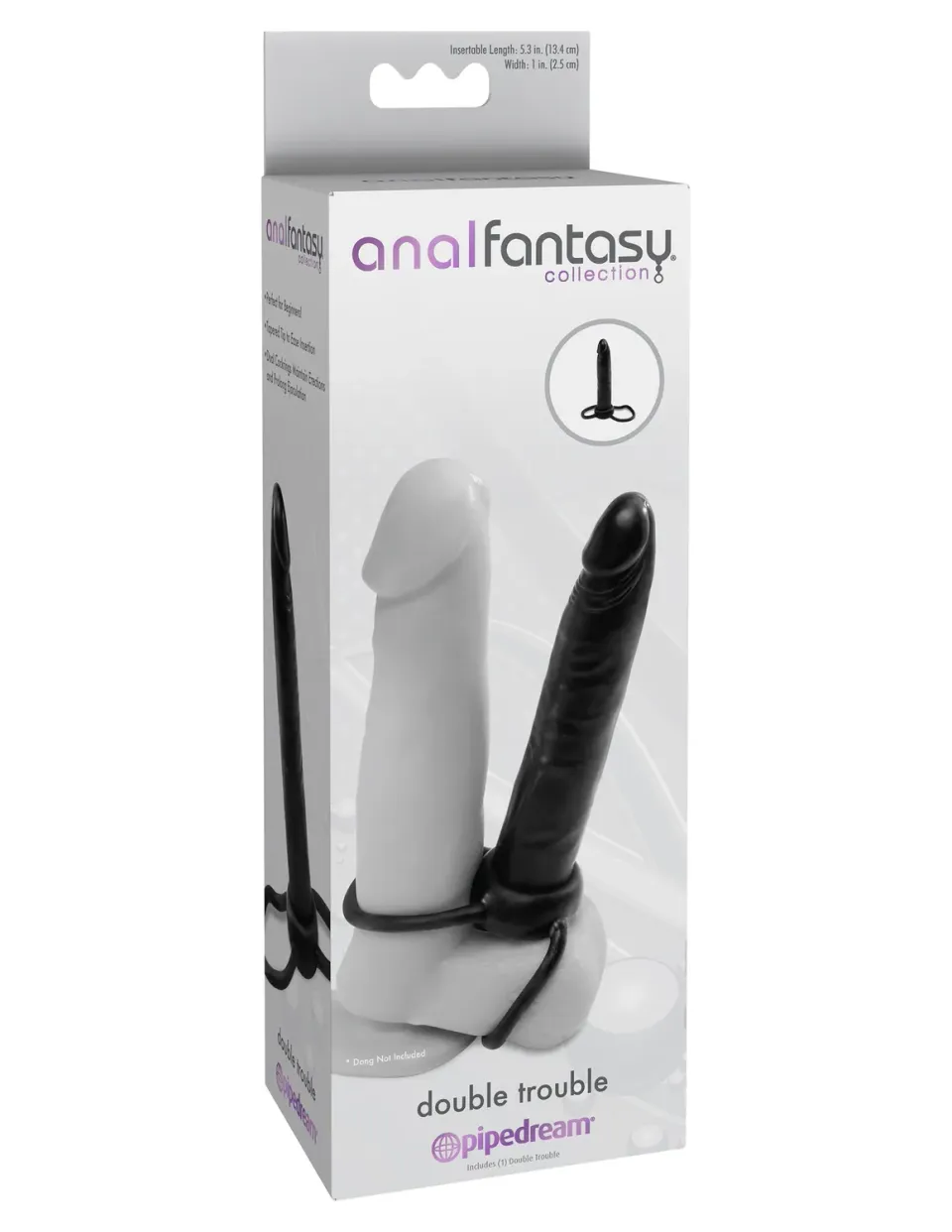Pipedream Anal Fantasy Double Trouble dildo strap-on met ringen