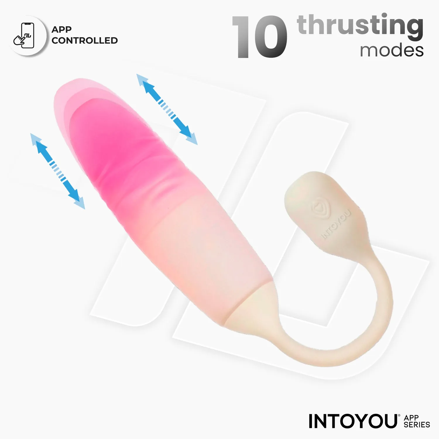 Intoyou NexEgg Motion vibratie-ei thrusting beige/roze