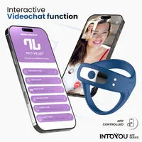 Intoyou Rank penisring vibrerend met app blauw