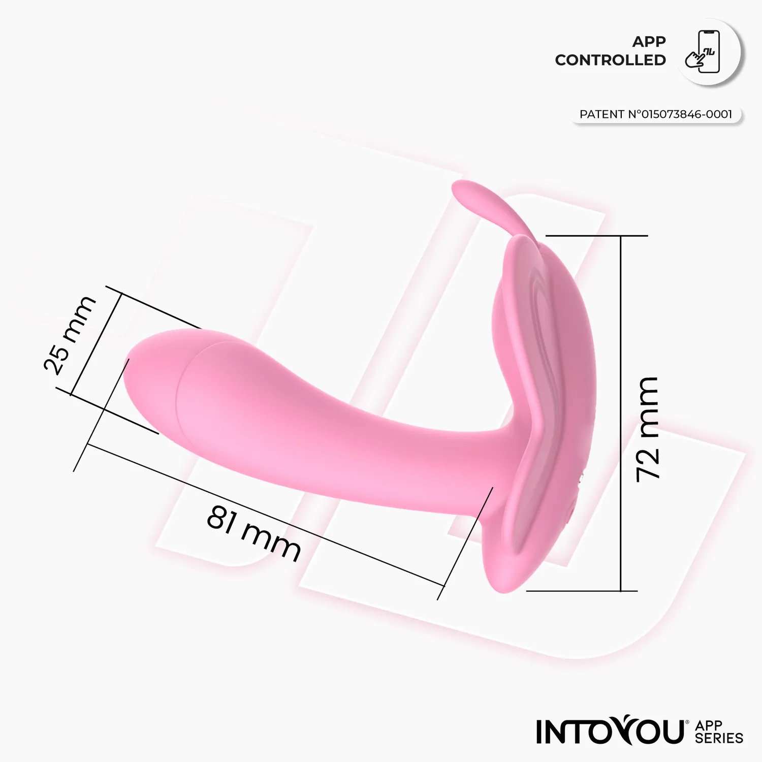 Intoyou Wingy vlinder vibrator met app roze