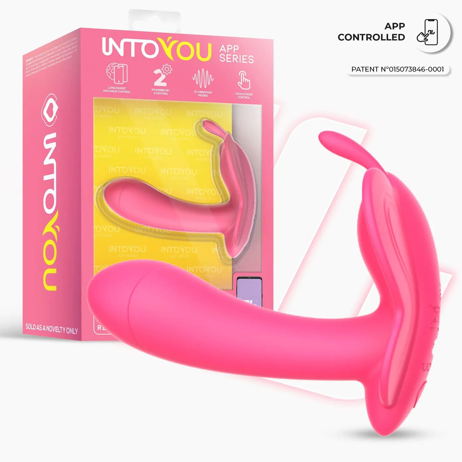 Intoyou Wingy vlindervibrator perzikroze met app
