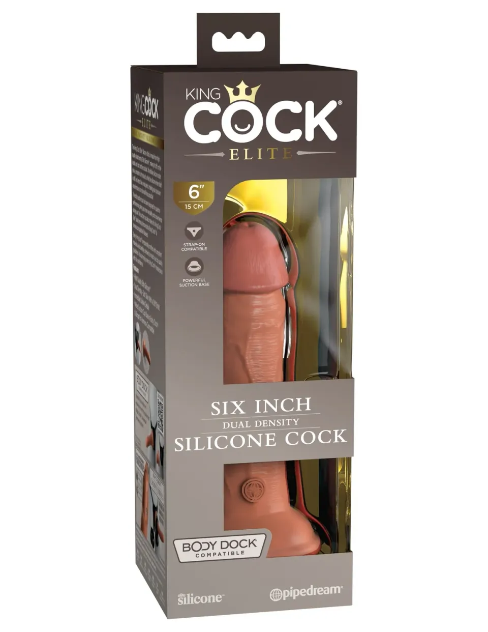 Pipedream King Cock Elite 6 Dual Density dildo siliconen