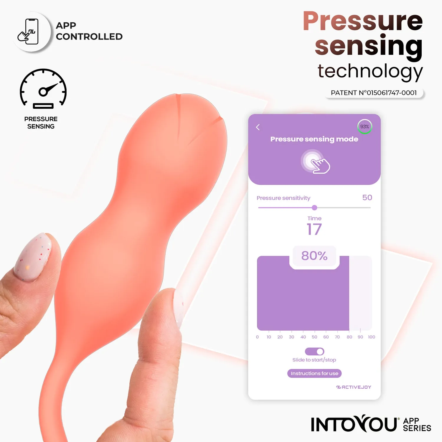 Intoyou Kyra bekkenbodemtrainer met app zalm