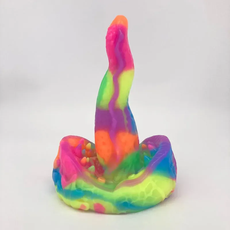 Tentickle Meenus Patchwork UV Rainbow dildo medium medium
