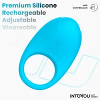 Intoyou Ringo vibrerende penisring blauw met app