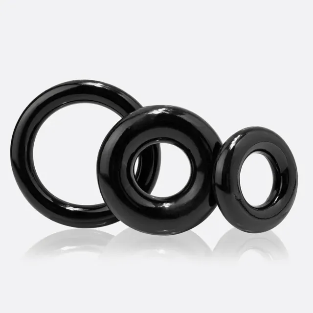 Screaming O Ring O x3 cockringen zwart 3 stuks elastisch
