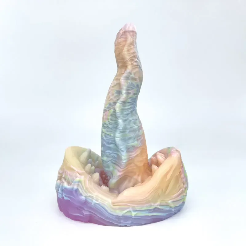 Tentickle Meenus Pastel Rainbow Swirl dildo small medium