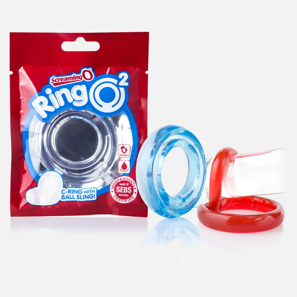 Screaming O Ring O 2 Dubbele Cockring Rood rekbaar
