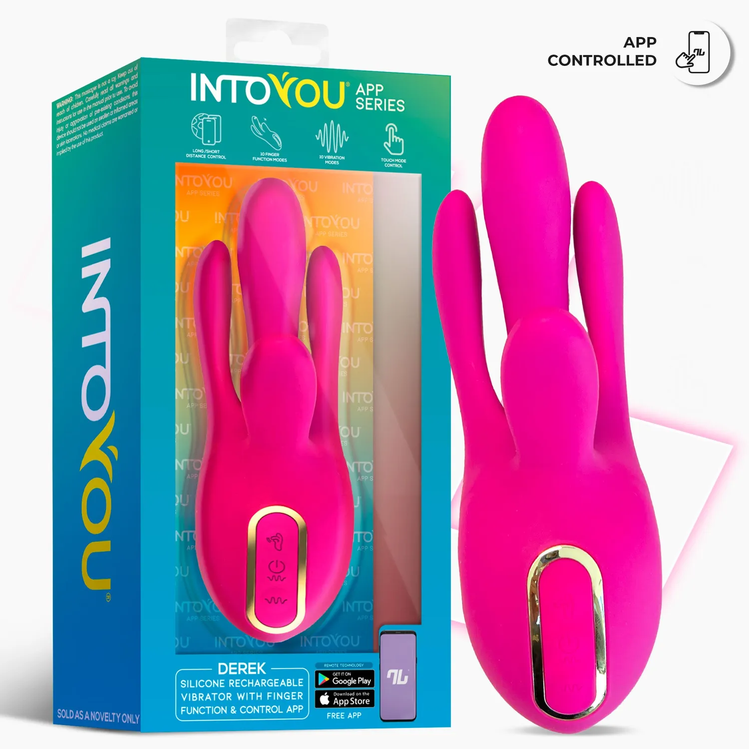 Intoyou Derek vibrator met finger-beweging