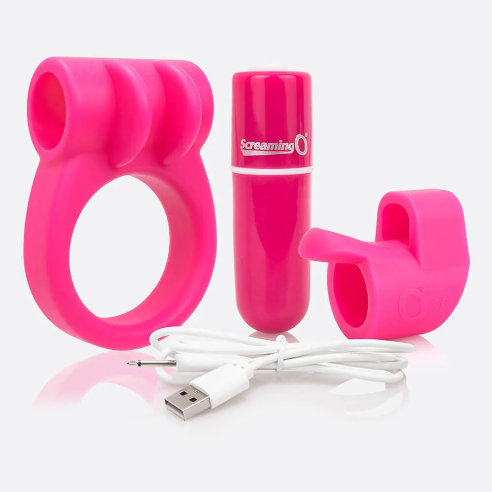 Screaming O Charged CombO Kit 1 vibrator set oplaadbaar