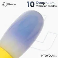 Intoyou NexEgg vibratie-ei geel/paars met app 10 standen