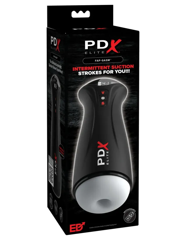 PDX Elite Fap-gasm masturbator vibrerend met zuiging handsfree