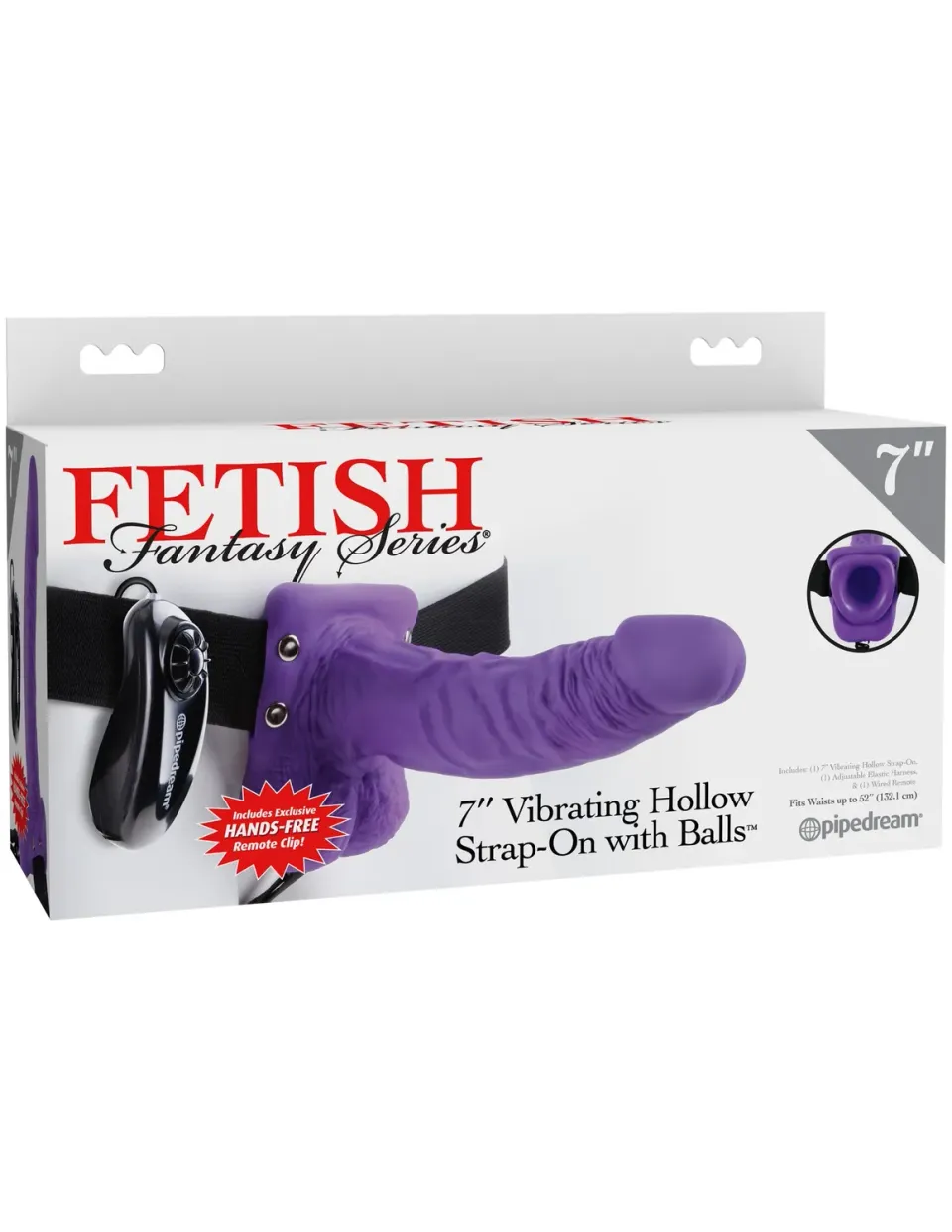 Pipedream Fetish Fantasy 7" strap-on dildo hol vibrerend