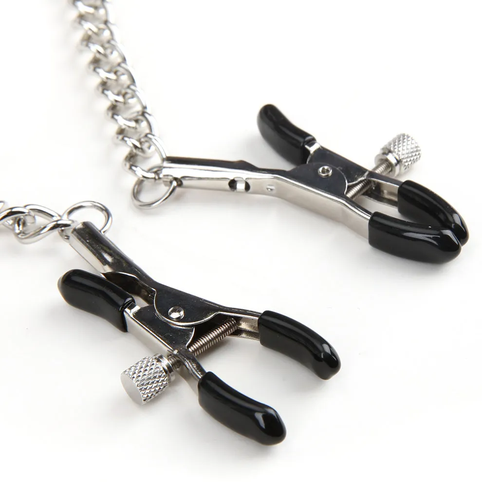Lux Fetish Collar Nipple Clips tepelklemmen verstelbaar