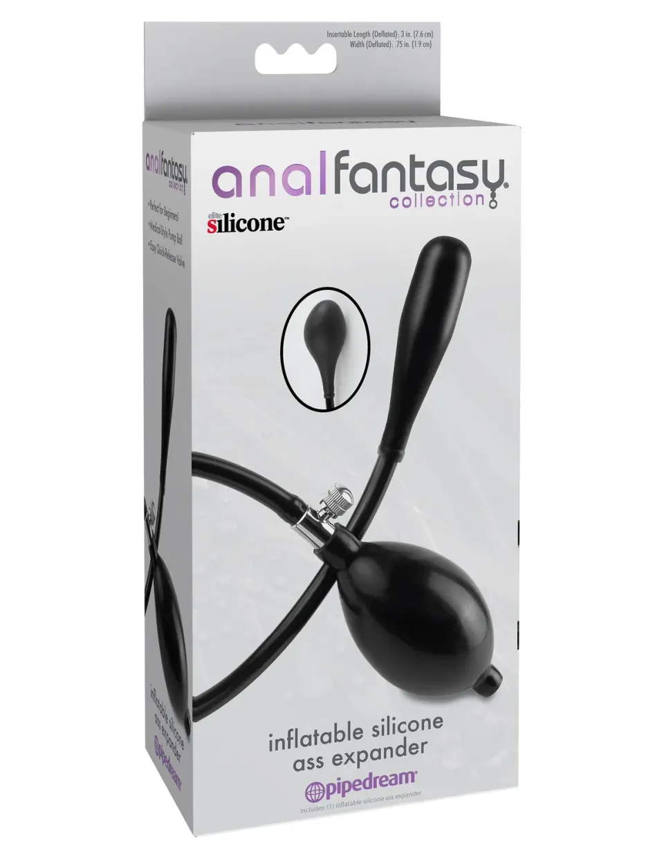 Pipedream Anal Fantasy Inflatable Ass Expander buttplug zwart pomp