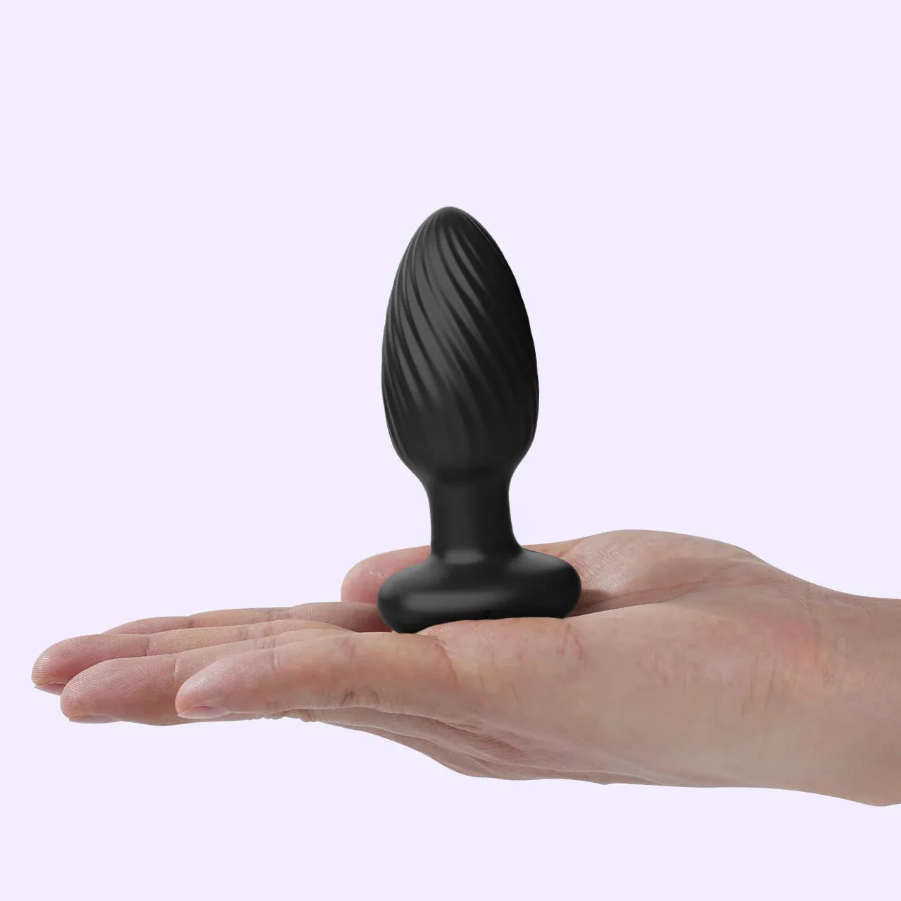 Beisar Pearlconch roterende buttplug zwart trilling