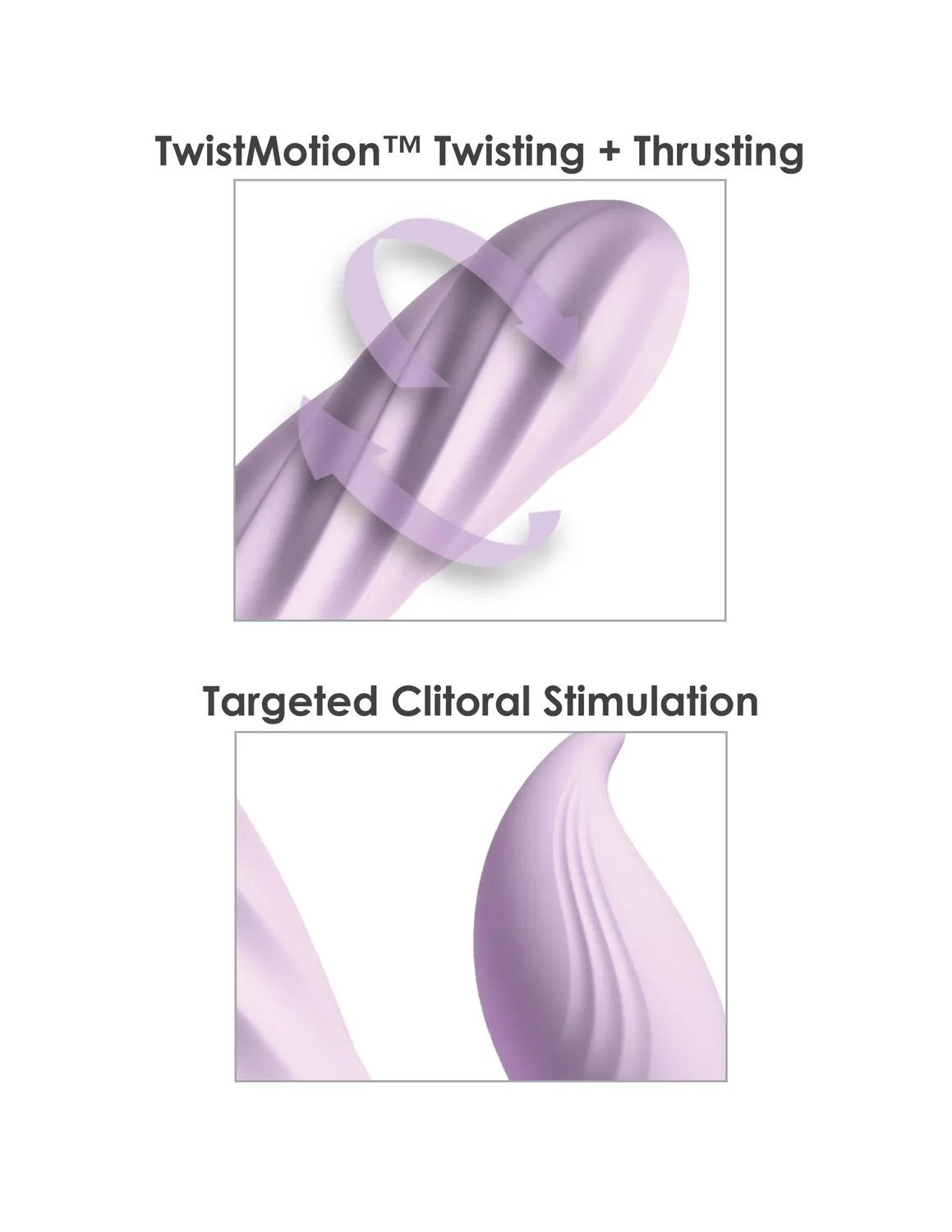 Pipedream Fantasy For Her Twist rabbit vibrator paars draaiend