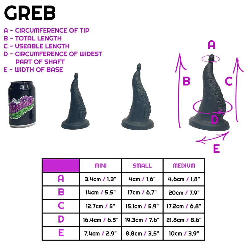 Tentickle Greb Magical Mushroom dildo small soft glow in the dark