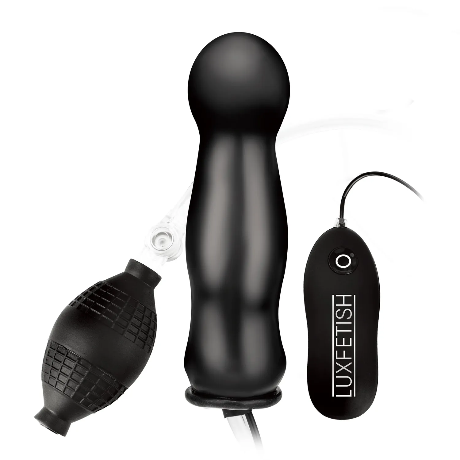 Lux Fetish 4.5" Opblaasbare Vibrerende Buttplug