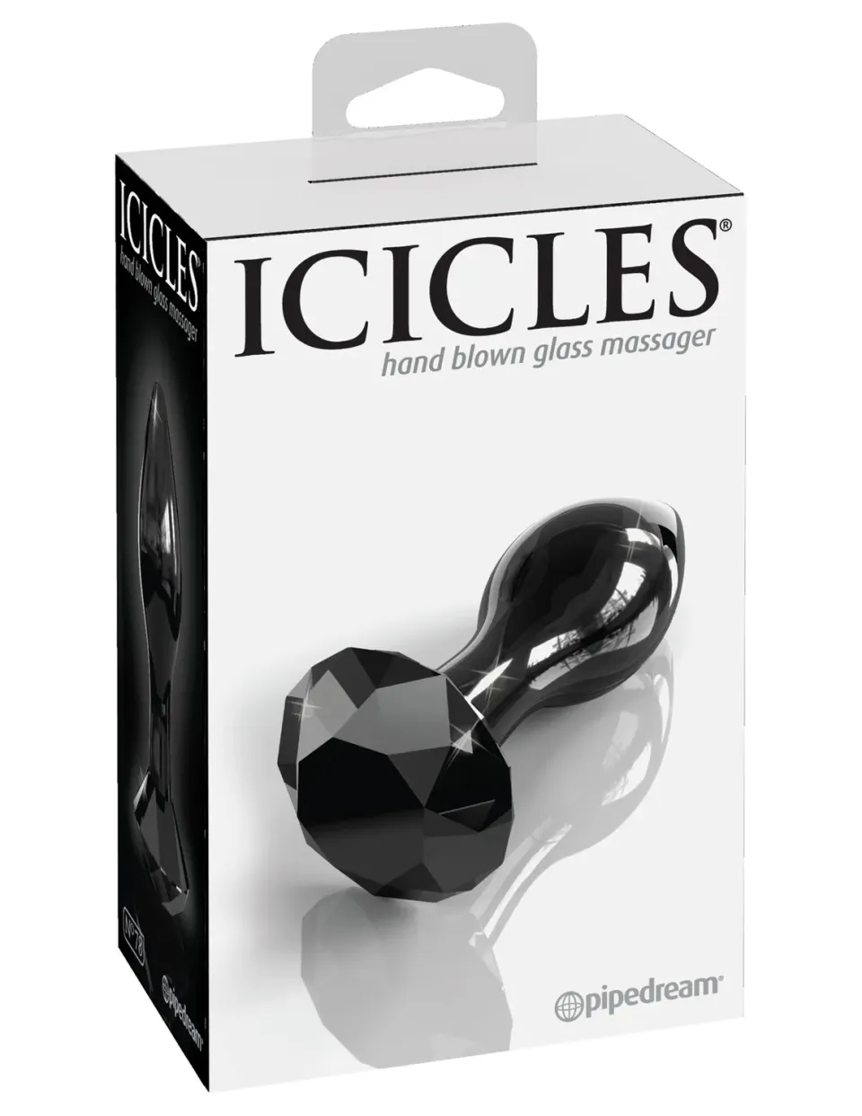 Pipedream Icicles No. 78 glazen dildo zwart slank
