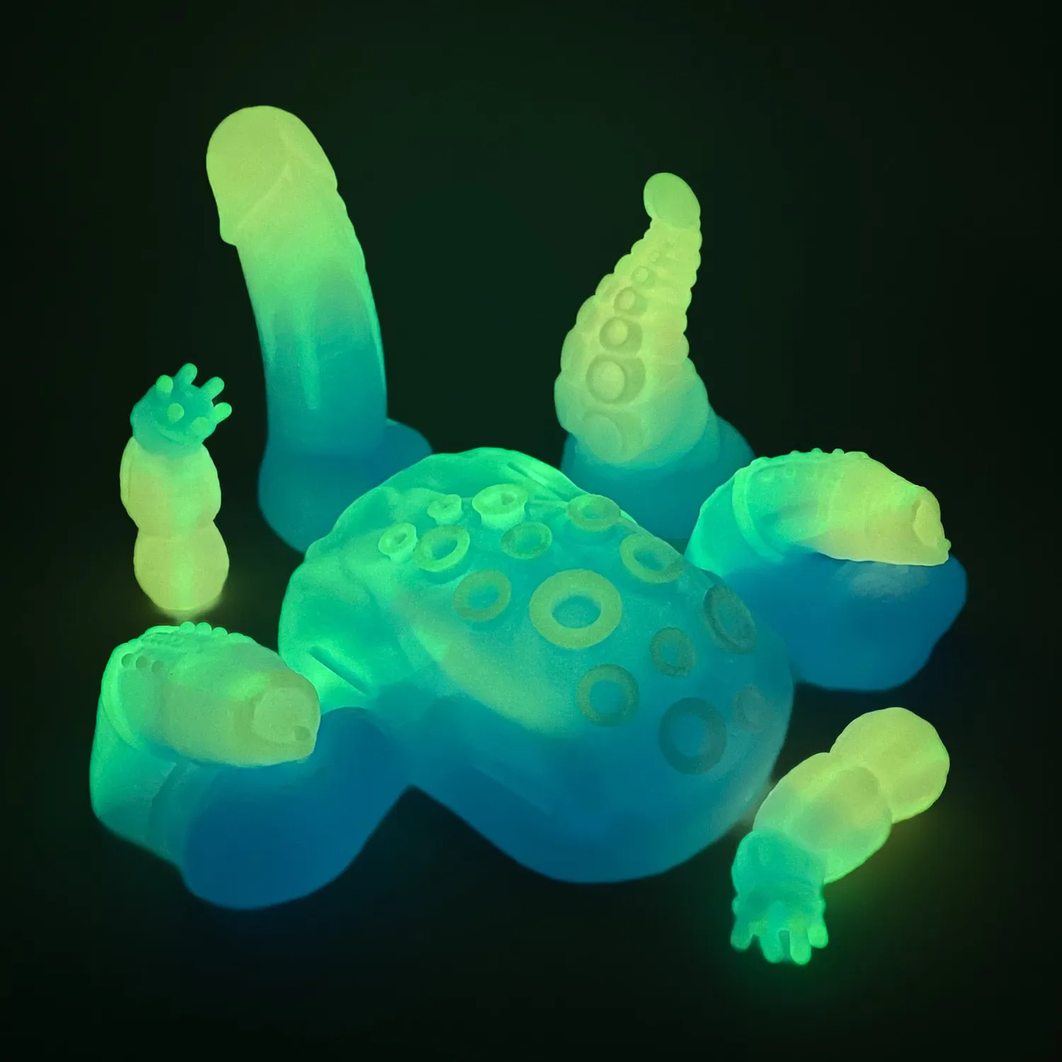 Tentickle Xerxes Cotton Candy Sorbet packer soft glow in the dark