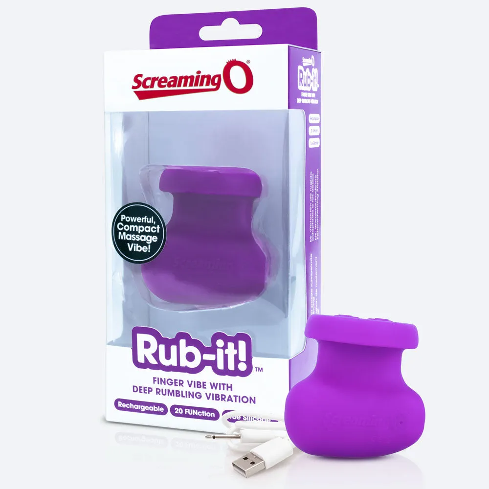 Screaming O Rub-It Charged vibrator paars 20 standen