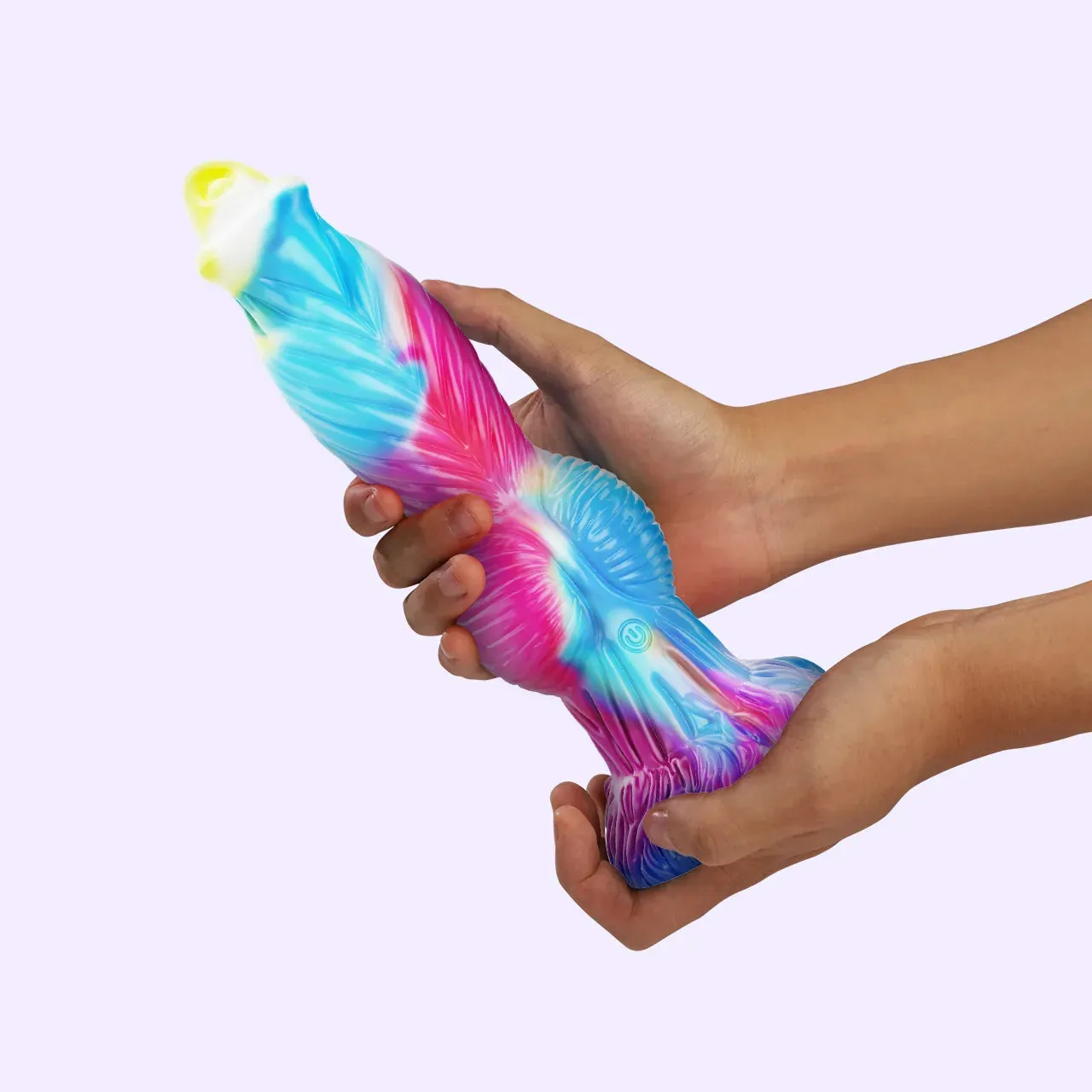 Beisar PhoenixGP fantasy dildo blauw-roze met app 26 cm