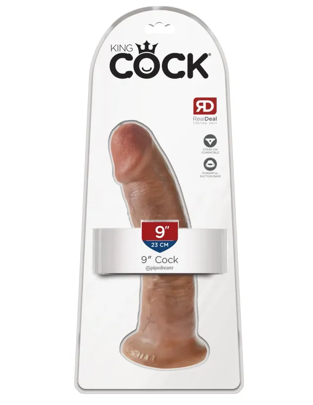 King Cock 9 inch dildo huidskleur met zuignap