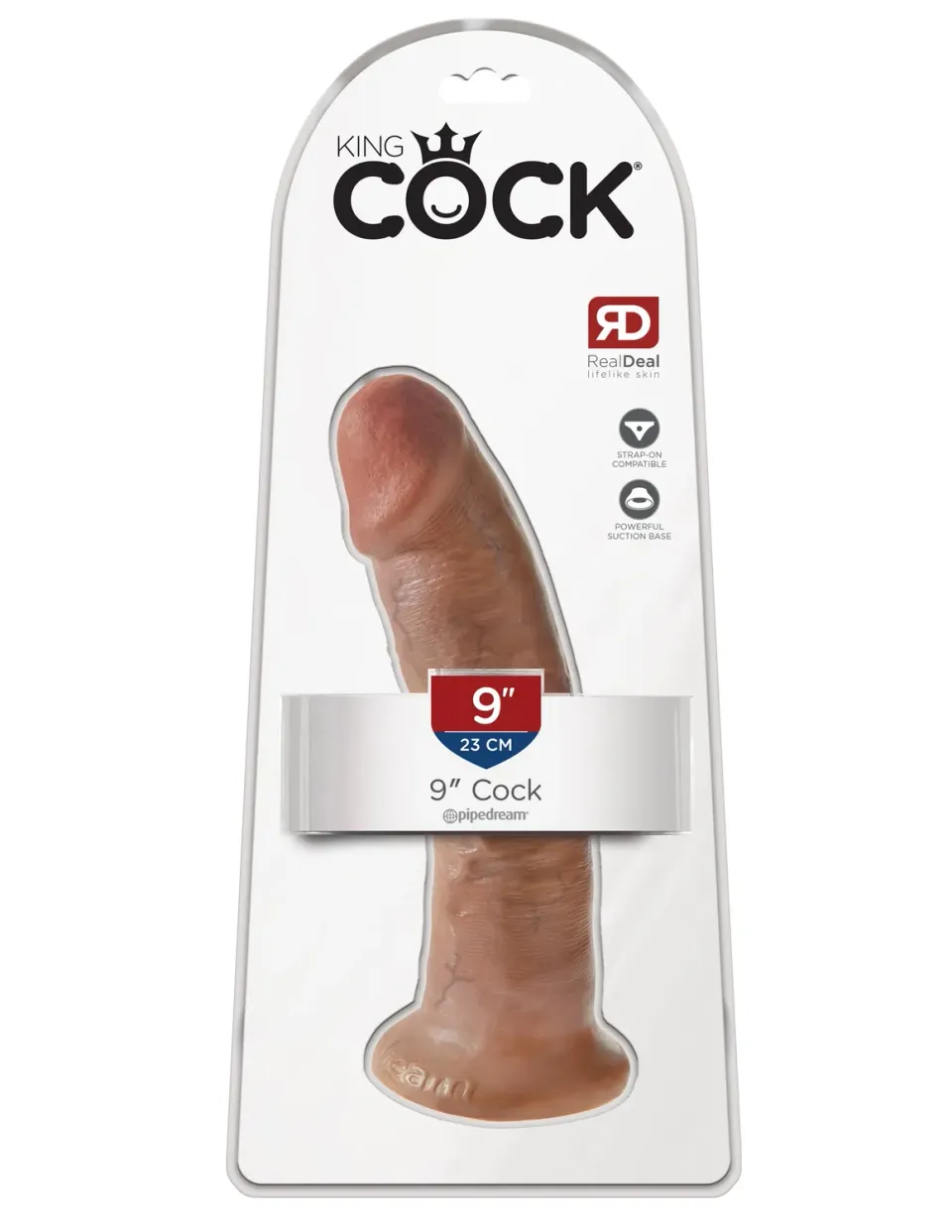King Cock 9 inch dildo huidskleur met zuignap