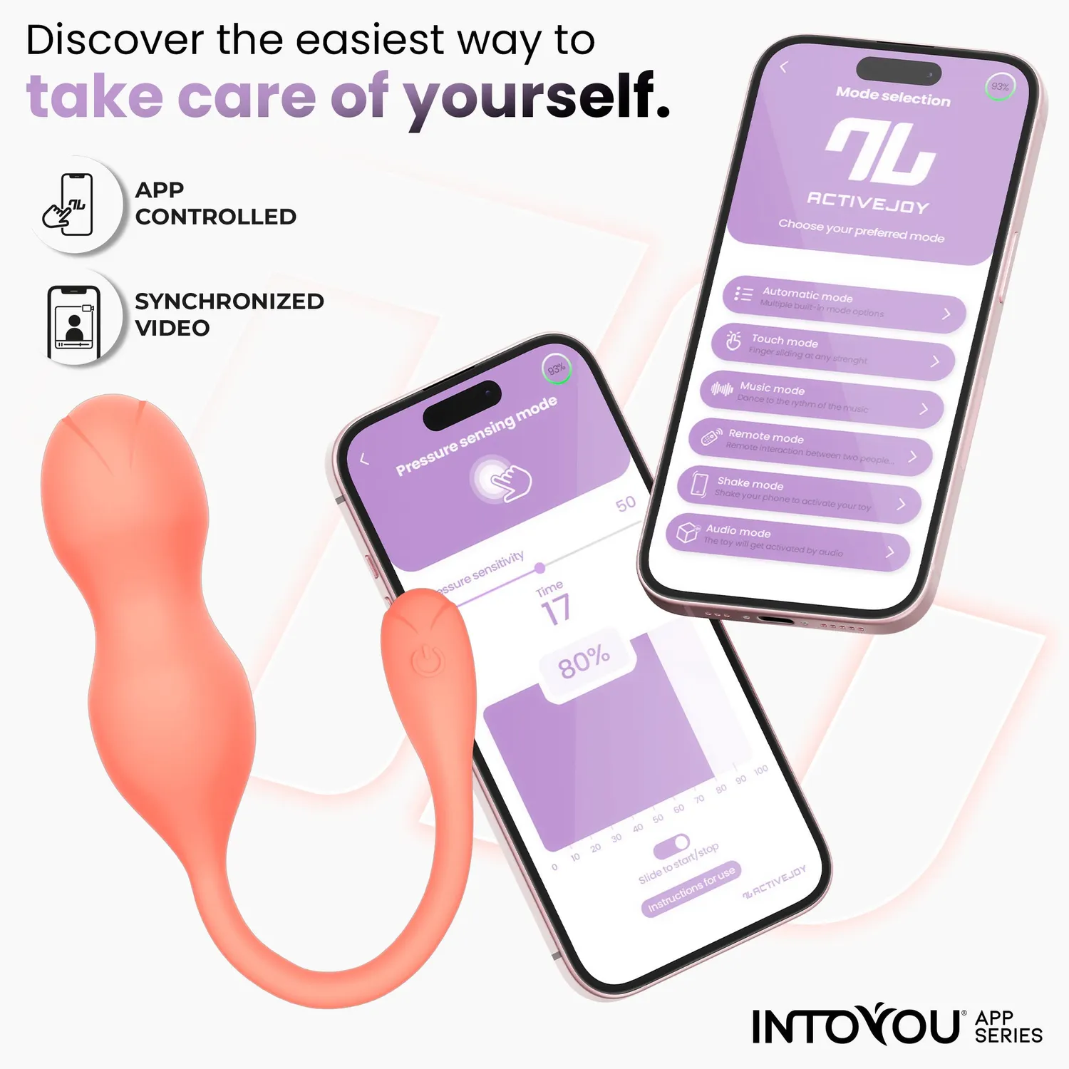 Intoyou Kyra bekkenbodemtrainer met app zalm