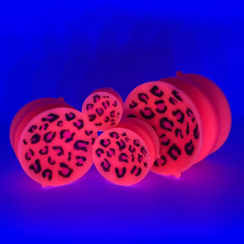 Tentickle Jem Leopard dubbele zuignap medium glow