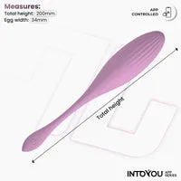 Intoyou vibratie-ei roterende balletjes paars met app
