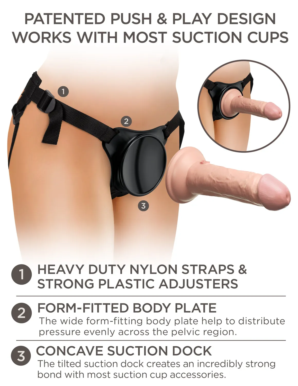 King Cock Elite siliconen voorbinddildo set Body Dock beginners