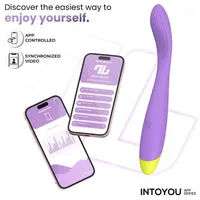 Intoyou Neya G-spot vibrator met app paars gebogen