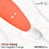 Intoyou koppelvibrator met app zalmroze dubbele motor