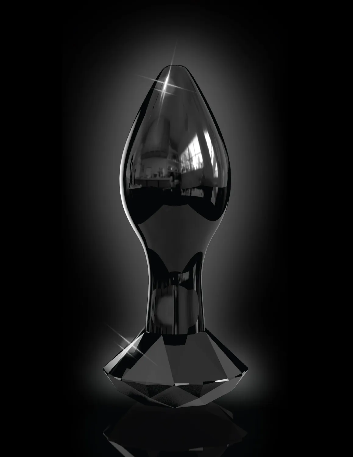Pipedream Icicles No. 78 glazen dildo zwart slank